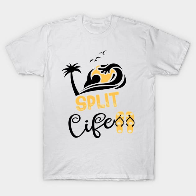 Split in Croatia - beach life T-Shirt by ArtDesignDE